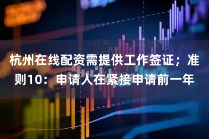 杭州在线配资需提供工作签证；准则10：申请人在紧接申请前一年